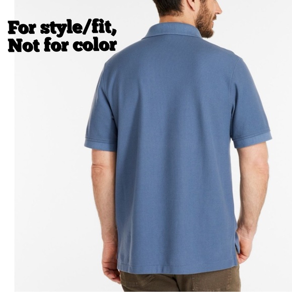 ❌SOLD!❌ L.L. Bean LIGHT BLUE “LAKE” Medium NWOT Men's Polo Short-Sleeve - Picture 5 of 6
